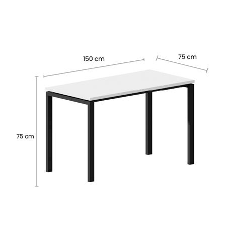 โต๊ะอเนกประสงค์ OFFICEINTREND NEWTRON BL-W 150 ซม. สีขาว/ดำ_2