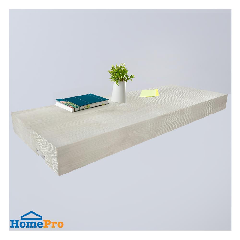 แผ่นชั้นไม้ซ่อนขาพร้อมไฟ STACKO LUMIFLEX 80X24X5 ซม. สีโรมัน ไวท์