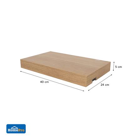 แผ่นชั้นไม้ซ่อนขาพร้อมไฟ STACKO LUMIFLEX 40X24X5 ซม. สีดาร์ค วอลนัท_7