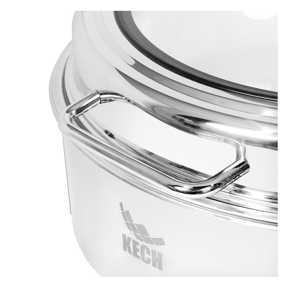 อ่างอุ่นถาดเซรามิกกลม 2 ช่อง ฝากระจกไฮดรอลิก 5.5 ลิตร KECH