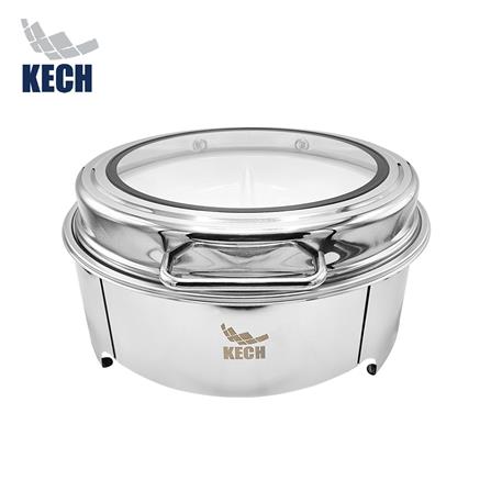 อ่างอุ่นถาดเซรามิกกลม 2 ช่อง ฝากระจกไฮดรอลิก 5.5 ลิตร KECH_1