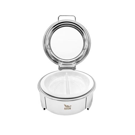 อ่างอุ่นถาดเซรามิกกลม 2 ช่อง ฝากระจกไฮดรอลิก 5.5 ลิตร KECH_2