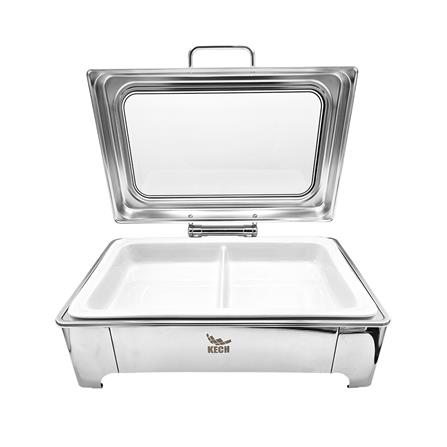 อ่างอุ่นถาดเซรามิกเหลี่ยม 2 ช่อง ฝากระจกไฮดรอลิก 8.5 ลิตร KECH_2