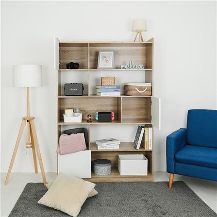 ชั้นวางของหน้าบานผสม LOOMS REINA 19214173 120 ซม. สีไม้อ่อน_2