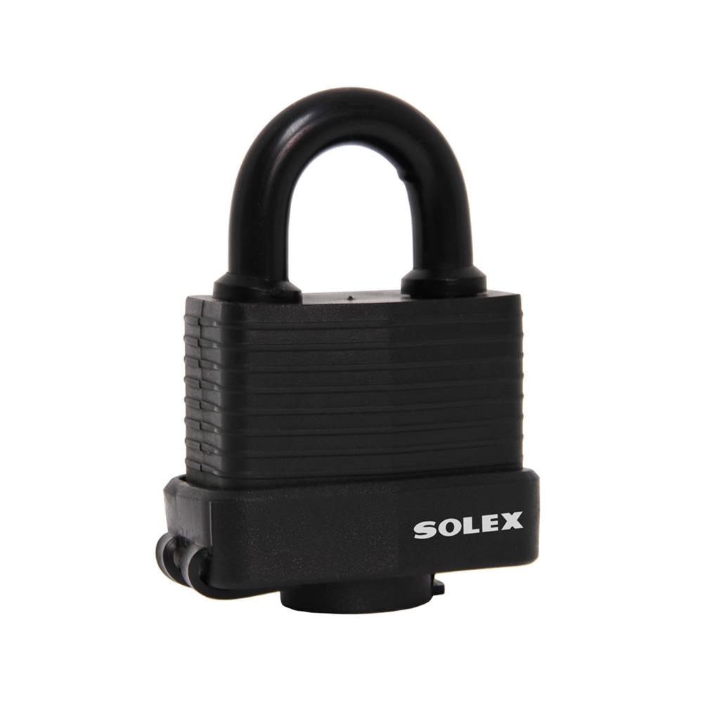 กุญแจสปริง SOLEX LM65WP 65 มม. สีดำ