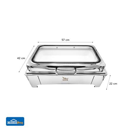 อ่างอุ่นถาดเซรามิกเหลี่ยม ฝากระจกไฮดรอลิก 9 ลิตร KECH_8