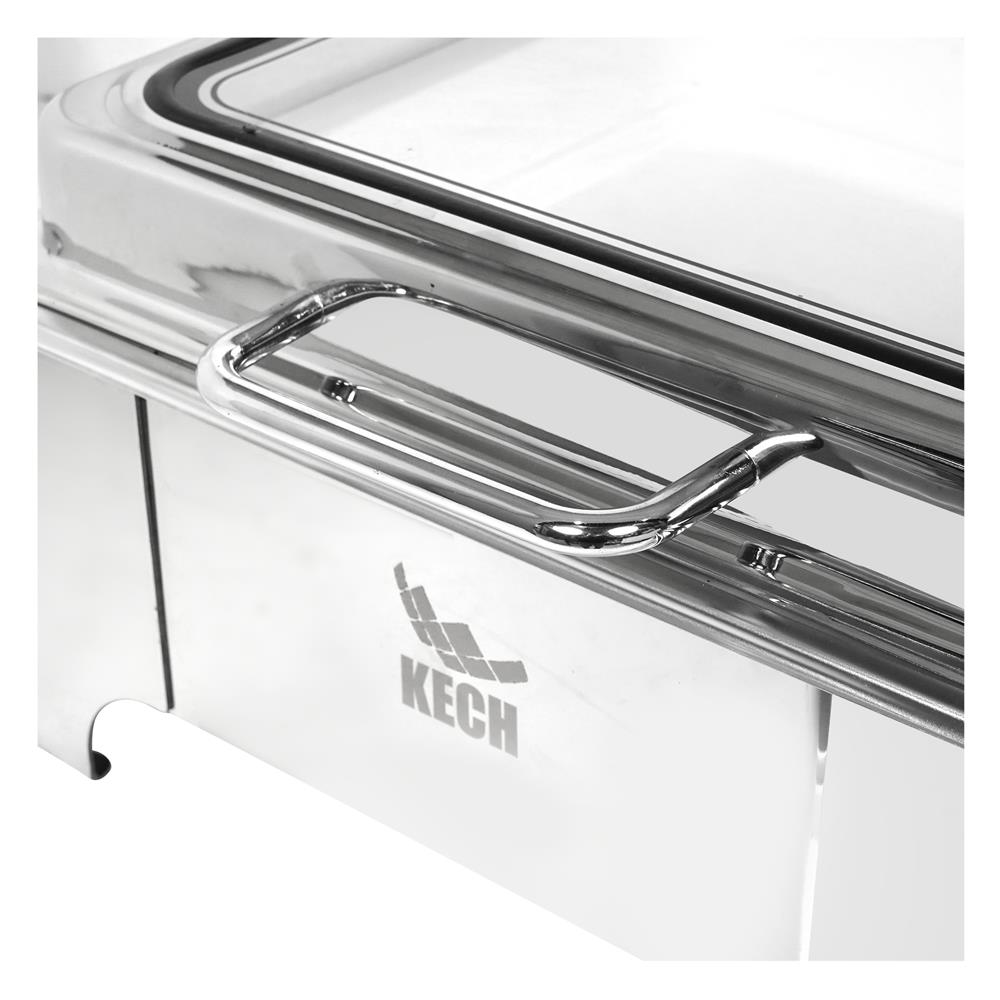 อ่างอุ่นถาดเซรามิกเหลี่ยม ฝากระจกไฮดรอลิก 6 ลิตร KECH