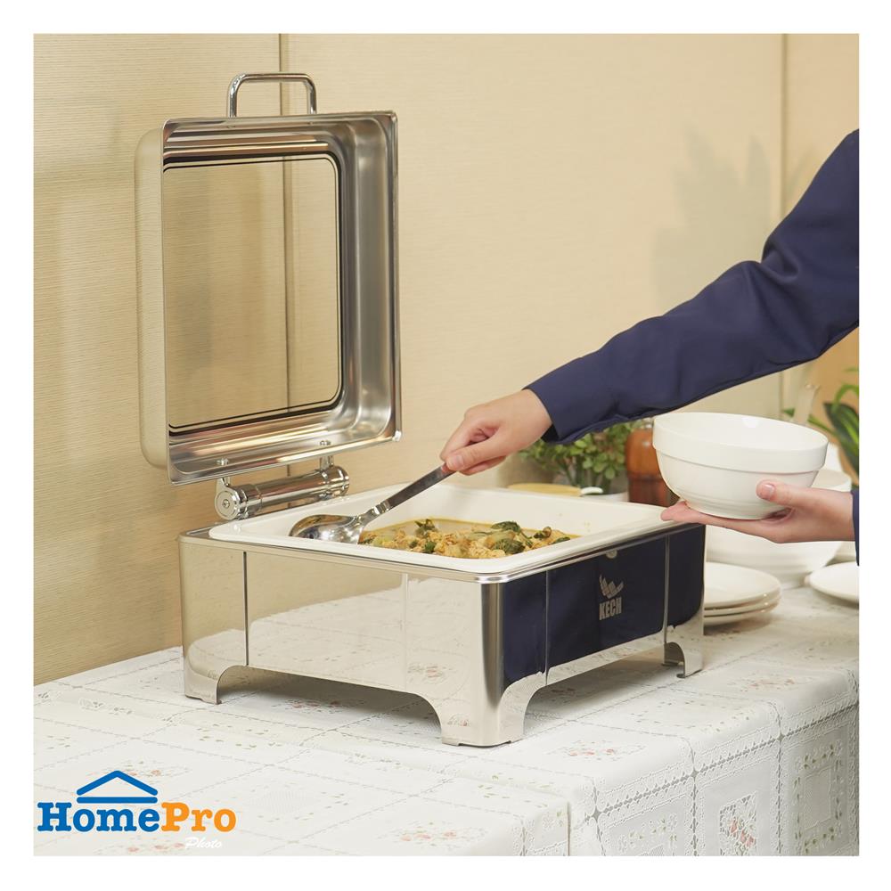 อ่างอุ่นถาดเซรามิกเหลี่ยม ฝากระจกไฮดรอลิก 6 ลิตร KECH