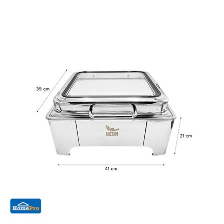 อ่างอุ่นถาดเซรามิกเหลี่ยม ฝากระจกไฮดรอลิก 6 ลิตร KECH_8