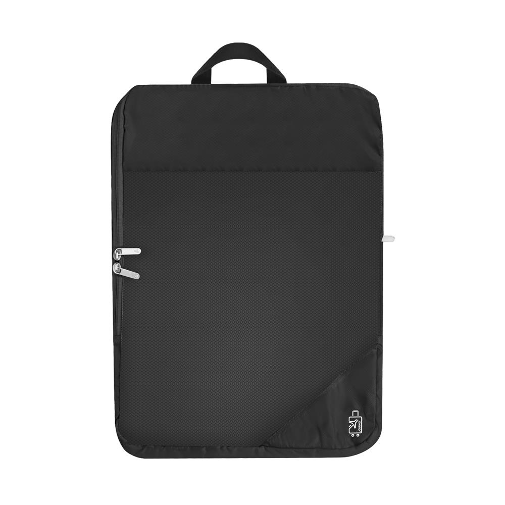 ชุดกระเป๋าจัดระเบียบ 2 ซิป PLIM JOURNEY สีดำ (ชุด 3 ชิ้น)