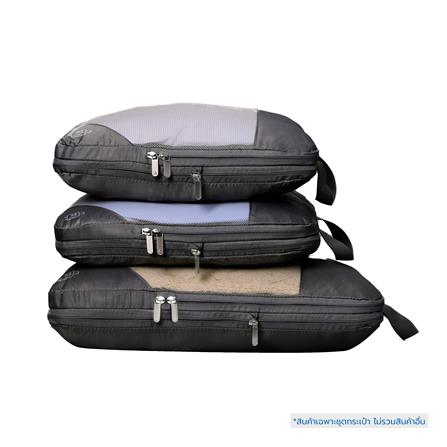 ชุดกระเป๋าจัดระเบียบ 2 ซิป PLIM JOURNEY สีดำ (ชุด 3 ชิ้น)_5
