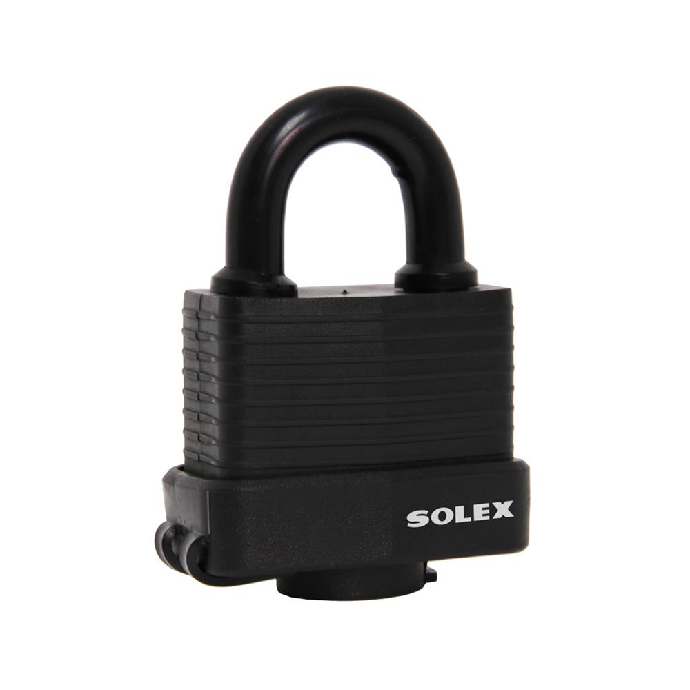 กุญแจสปริง SOLEX LM50WP 50 มม. สีดำ