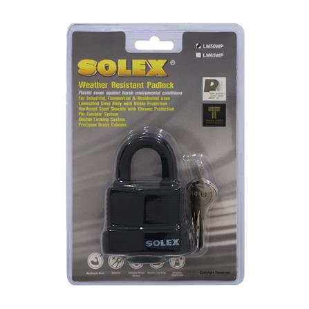 กุญแจสปริง SOLEX LM50WP 50 มม. สีดำ_1