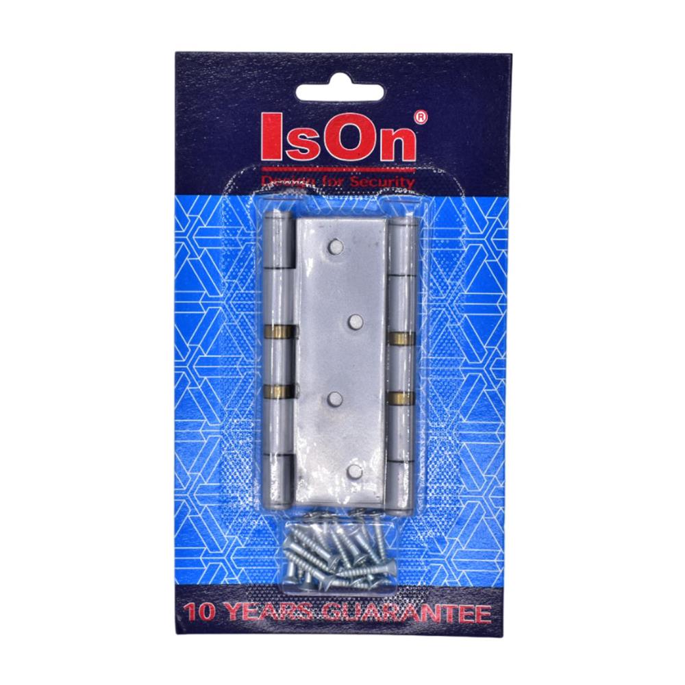 บานพับ 4x3 นิ้ว x 2 มม. ISON 822413 สีเงิน (แพ็ก 3 ชิ้น)