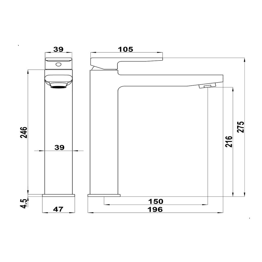 ก๊อกอ่างล้างหน้าเดี่ยว RASLAND RA A114-A11441-V
