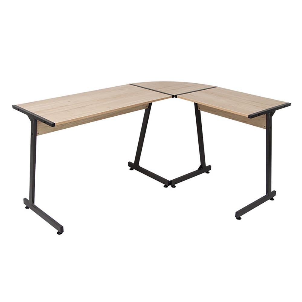 โต๊ะทำงาน U-RODECOR L-SHAPED PLUS 147 ซม. สีโอ๊ค