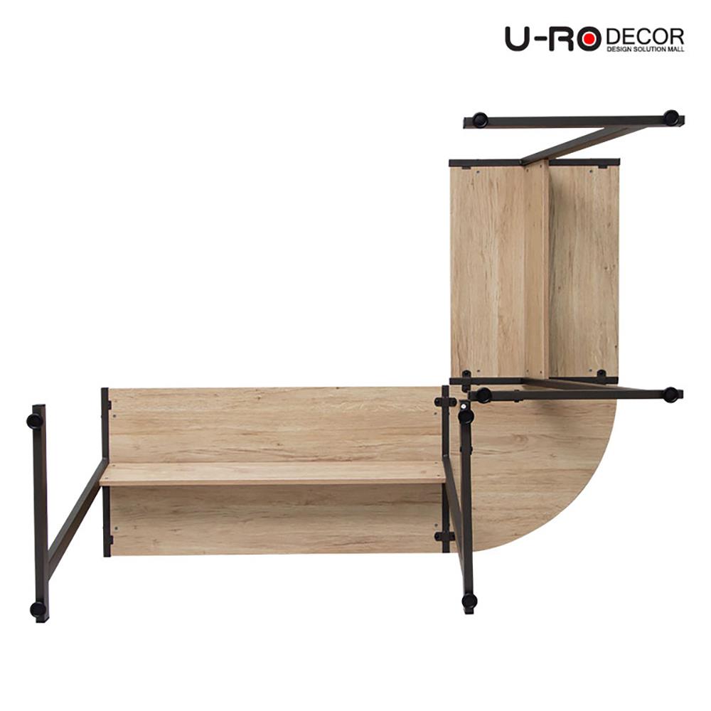 โต๊ะทำงาน U-RODECOR L-SHAPED PLUS 147 ซม. สีโอ๊ค