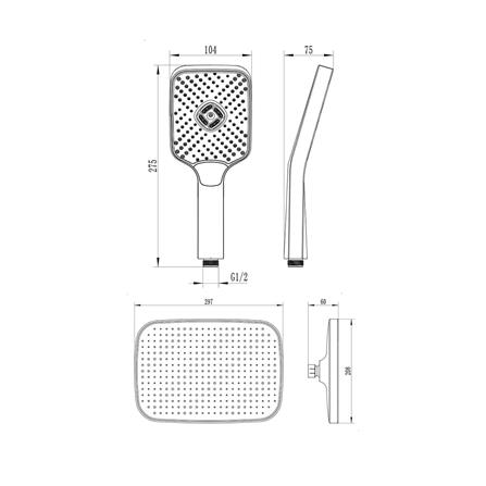 ฝักบัว RAIN SHOWER RASLAND RA F621-F6666-V_2