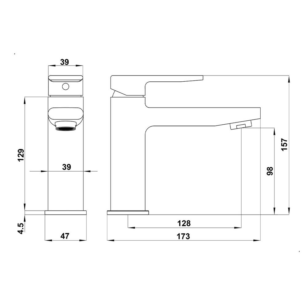 ก๊อกอ่างล้างหน้าเดี่ยวเคาน์เตอร์ RASLAND RA A111-A2211-V