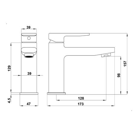 ก๊อกอ่างล้างหน้าเดี่ยวเคาน์เตอร์ RASLAND RA A111-A2211-V_7