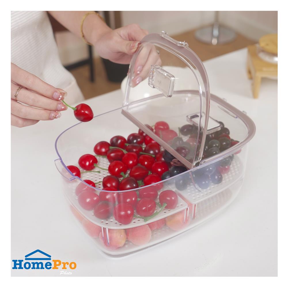 กล่องจัดเก็บในตู้เย็นและตะแกรงแบ่งชั้น KECH SNOWY