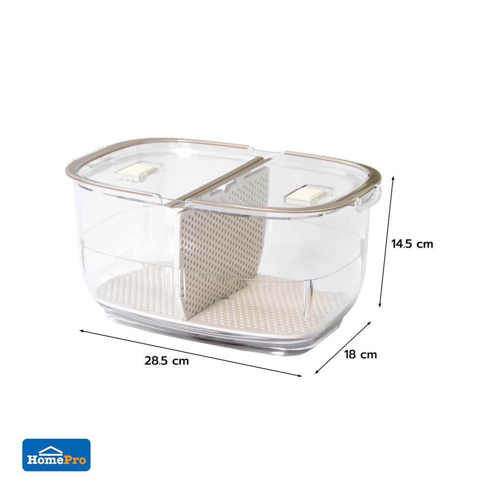 กล่องจัดเก็บในตู้เย็นและตะแกรงแบ่งชั้น KECH SNOWY