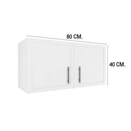 ตู้แขวนคู่ MJ SLIM SHAKER 80x40 ซม. สี WHITE PEARL_3