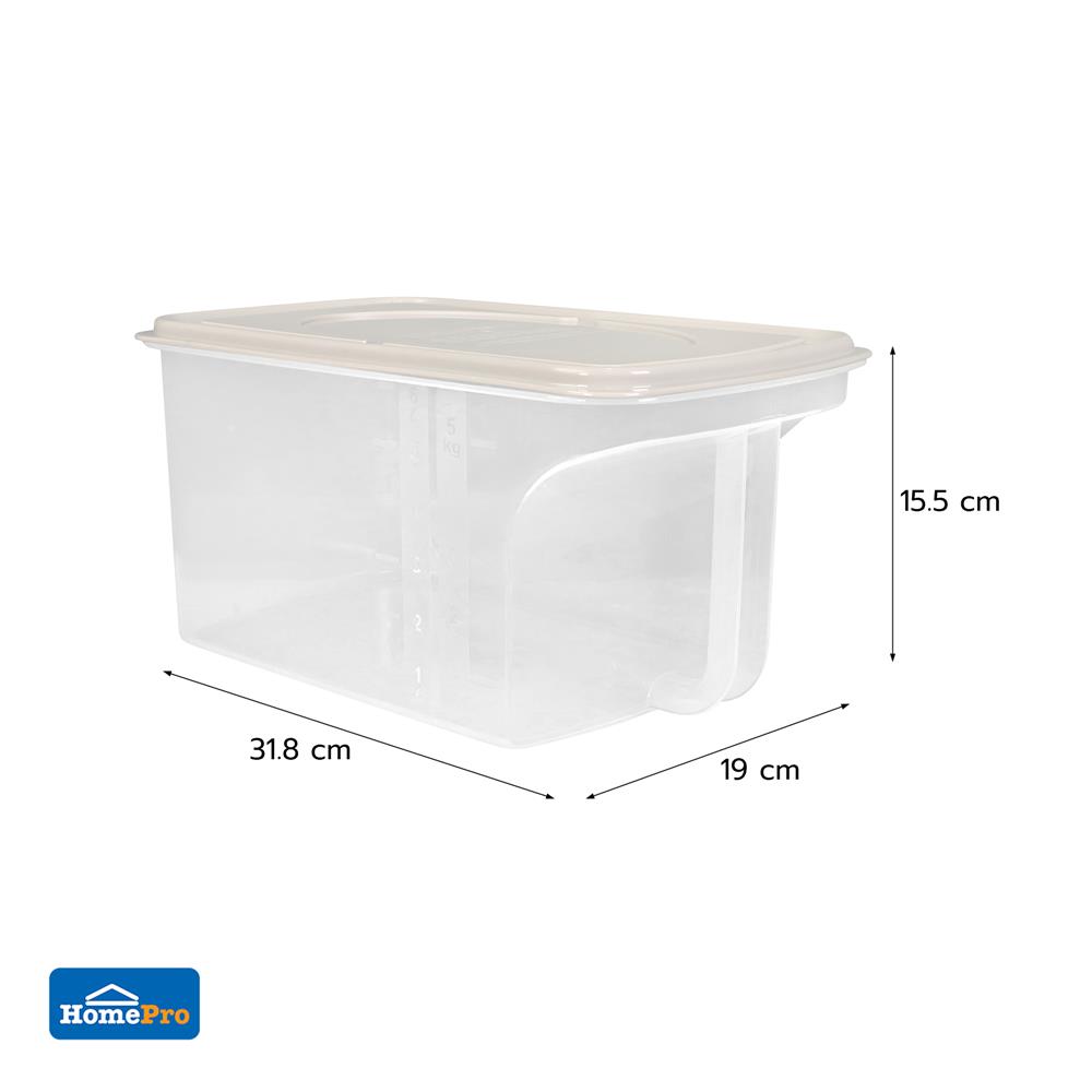 กล่องข้าวสารอเนกประสงค์มีหูจับ 6 กก. KECH สีขาว/ครีม