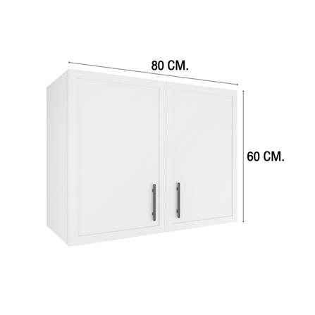 ตู้แขวนคู่ MJ SLIM SHAKER 80x60 ซม. สี WHITE PEARL_3