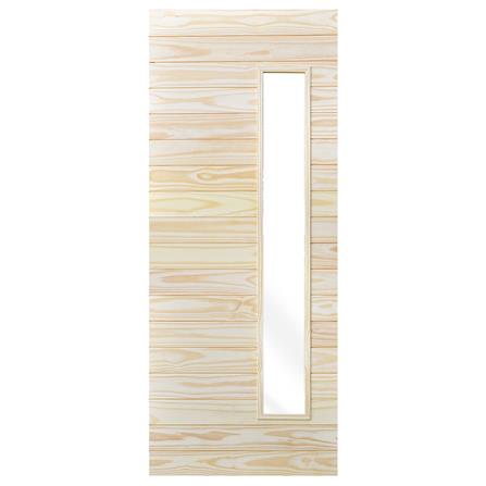 ประตูไม้สน D2D-809 90X220 ซม. สีธรรมชาติ ไม่เจาะลูกบิด_0