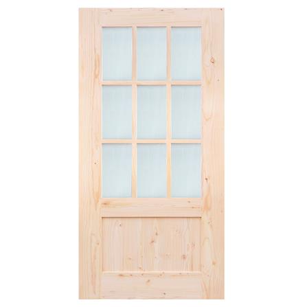 ประตูไม้เฮมล็อกเฟอร์ AZLE ZEN 100X200 ซม. สีธรรมชาติ ไม่เจาะลูกบิด_0