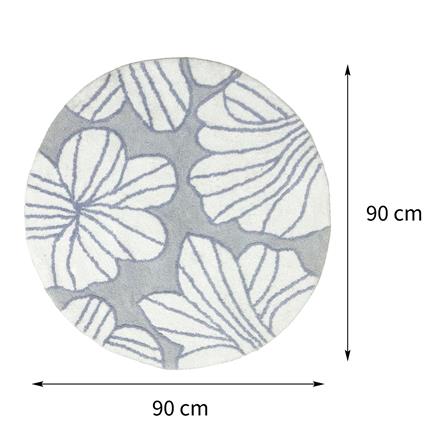 พรม HOME LIVING STYLE EMILY BLOSSOM 90X90 ซม. สีเทา_9