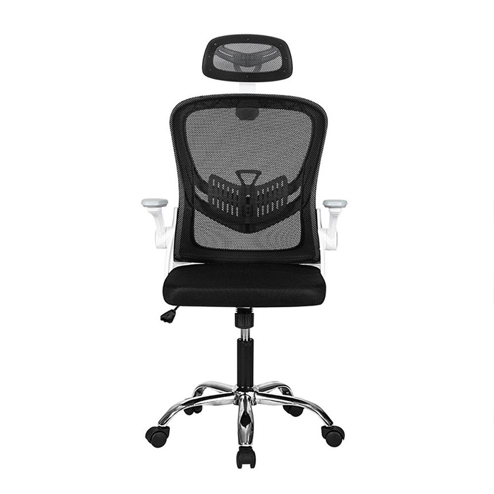 เก้าอี้สำนักงาน DELI E4955-WH-01 สีดำ/ขาว