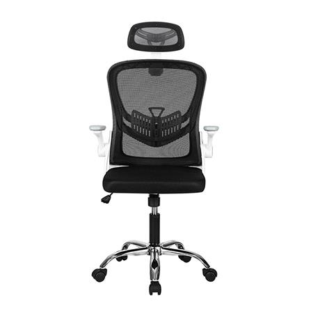 เก้าอี้สำนักงาน DELI E4955-WH-01 สีดำ/ขาว_1