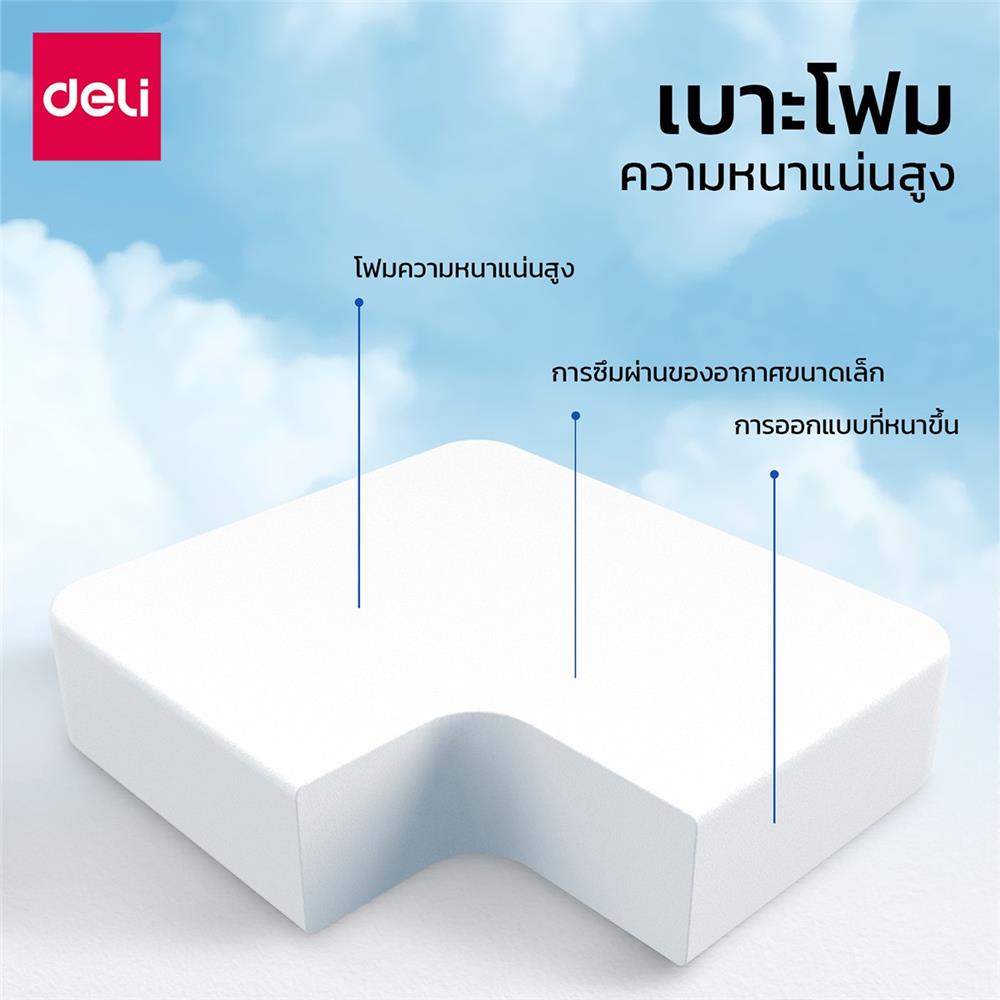 เก้าอี้สำนักงาน DELI E4942-WH-01 สีเทา/ขาว