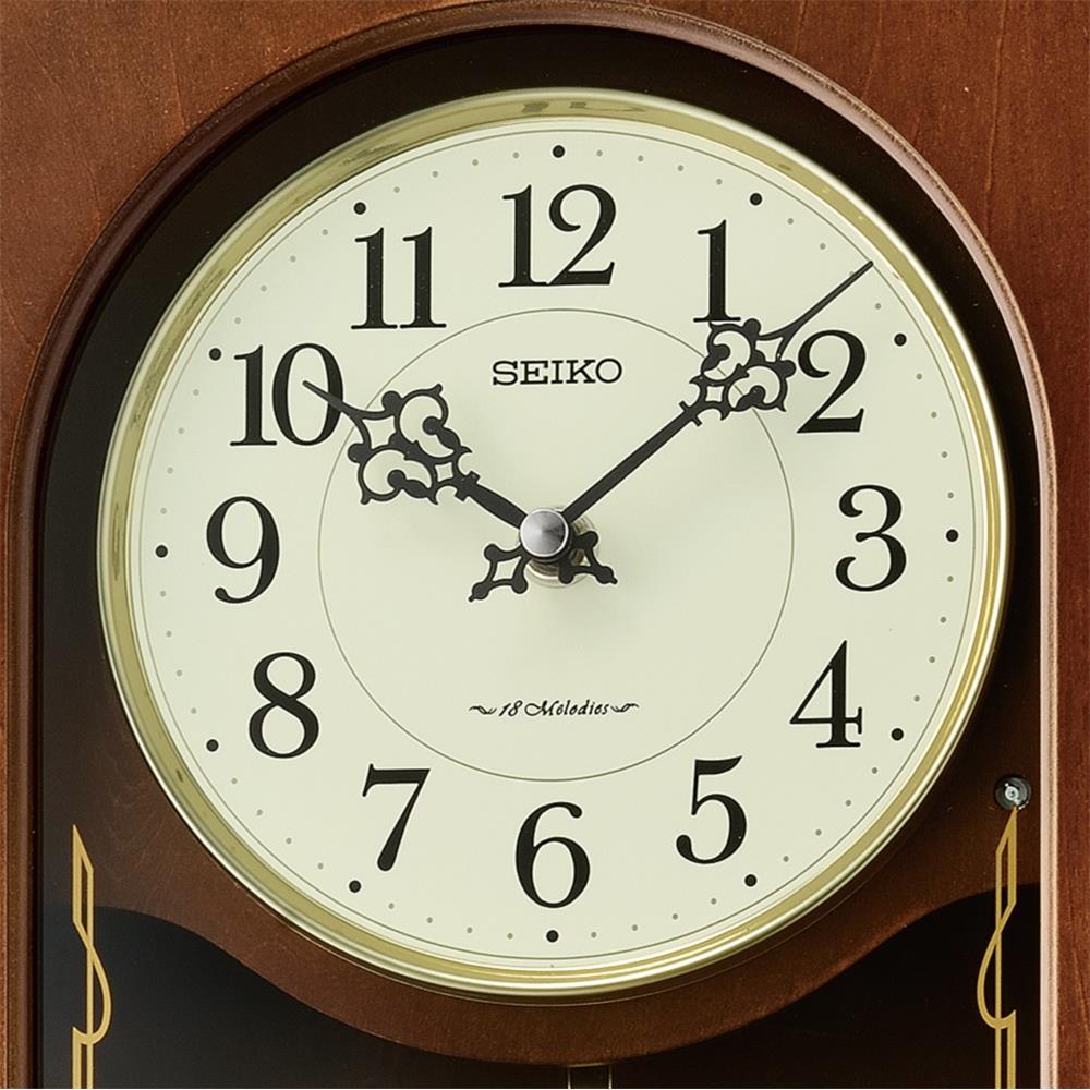 นาฬิกาตั้งโต๊ะ SEIKO CLOCKS QXM610B 18.1X9.6 นิ้ว สีน้ำตาล