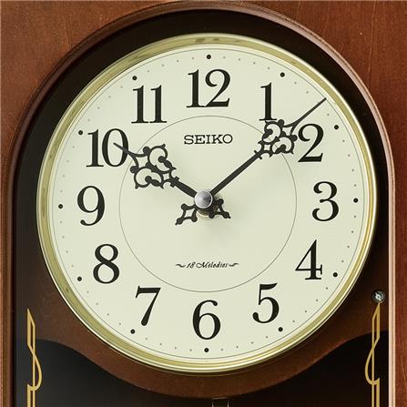 นาฬิกาตั้งโต๊ะ SEIKO CLOCKS QXM610B 18.1X9.6 นิ้ว สีน้ำตาล_1