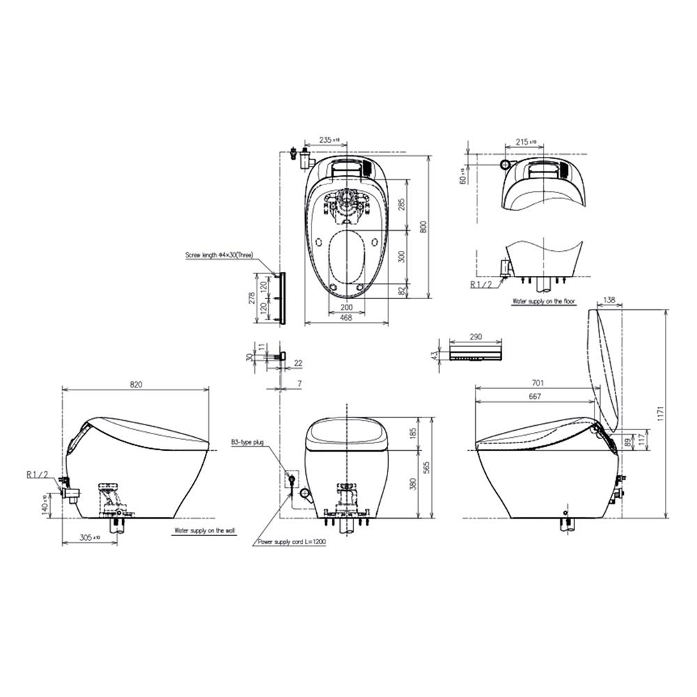 สุขภัณฑ์อัตโนมัติ TOTO NEOREST NX II (CS903KVJ) สีนิกเกิล