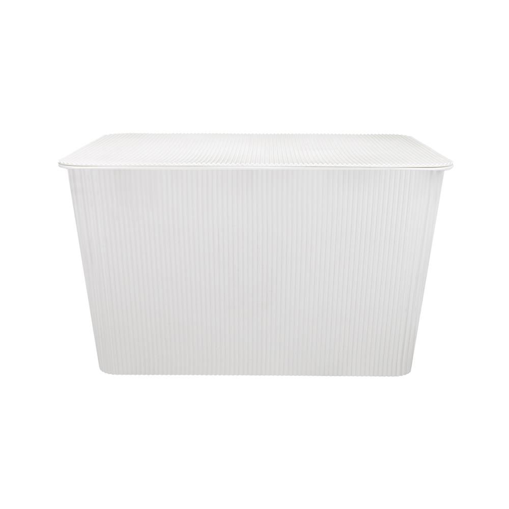 กล่องฝาปิด STACKO WIN SIZE L 37.5X25.5X22 ซม. สีขาว