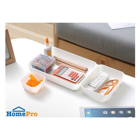 ถาดจัดเก็บ STACKO MINI 26.5X9X4.5 ซม. สีขาว (แพ็ก 3 ชิ้น)_3