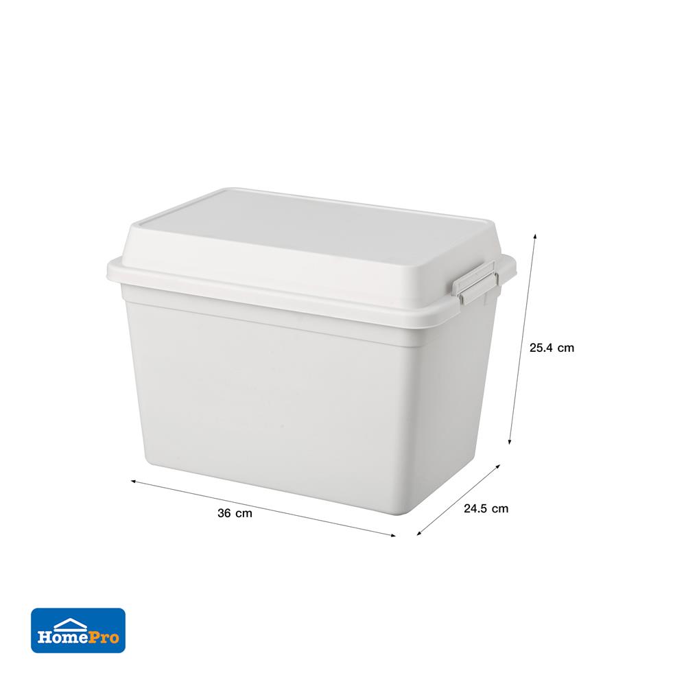กล่องฝาหูล็อก STACKO CICL 14 ลิตร 36X24.5X25.4 ซม. สีขาว