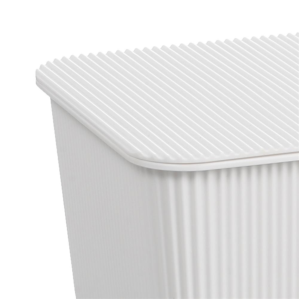 กล่องฝาปิด STACKO WIN SIZE S 25.5X18.5X11 ซม. สีขาว