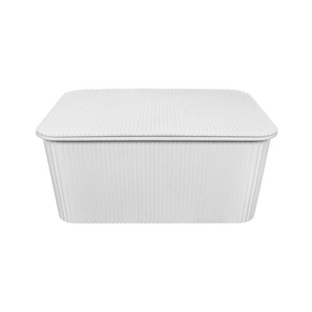 กล่องฝาปิด STACKO WIN SIZE S 25.5X18.5X11 ซม. สีขาว_2