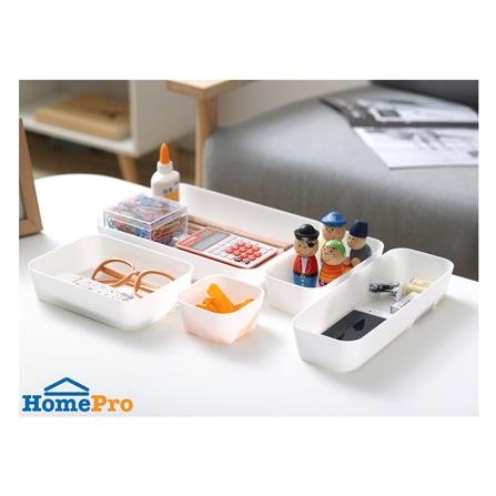 ถาดจัดเก็บ STACKO MINI 26.8X19X4.5 ซม. สีขาว (แพ็ก 2 ชิ้น)_3