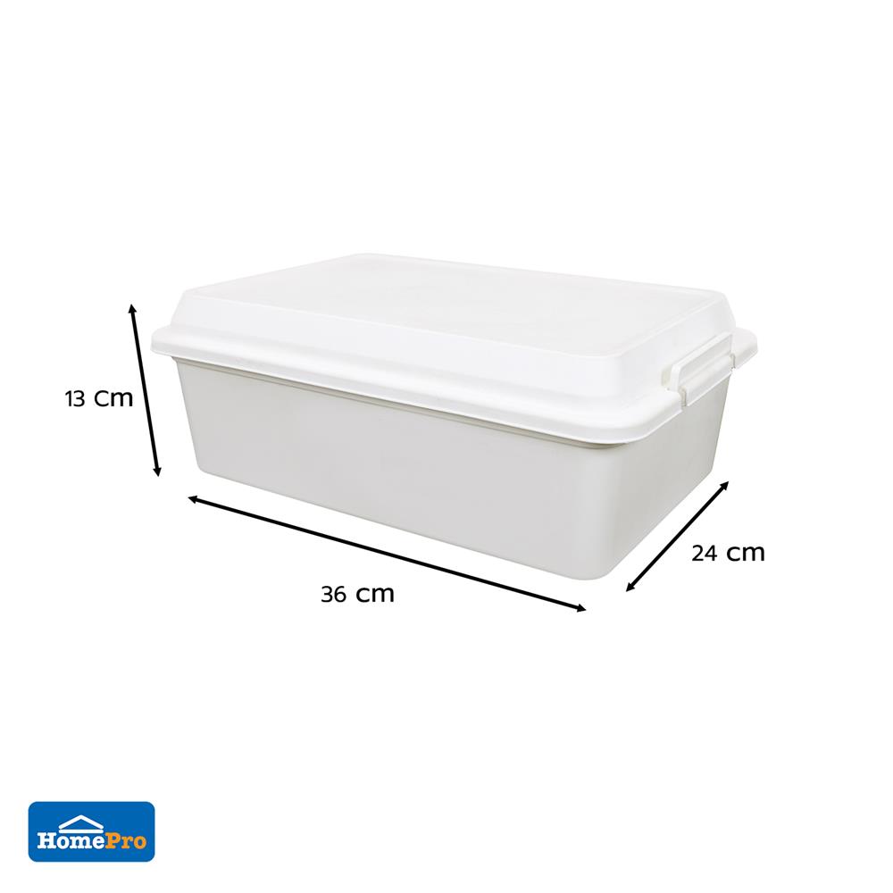 กล่องฝาหูล็อก STACKO CICL 6 ลิตร 36X24X13 ซม. สีขาว