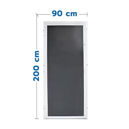 ประตูบานเปิด มุ้งสเตนเลส S.D.BRILLIANT 90x200 ซม. สีขาว_0