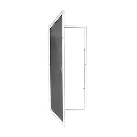 ประตูบานเปิด มุ้งสเตนเลส S.D.BRILLIANT 90x200 ซม. สีขาว_1