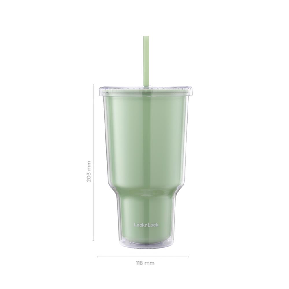 แก้วน้ำ LOCKNLOCK DOUBLE WALL COLD CUP 1 ลิตร สีมิ้นต์