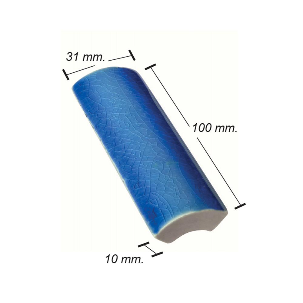 กระเบื้องเข้ามุมมันนอกพอร์ซเลน 1x4  GO-101 แปซิฟิกบูล