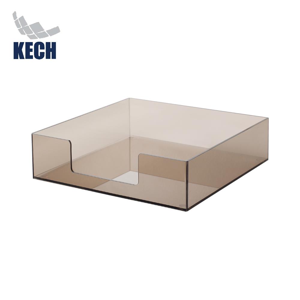 ถาดอะคริลิก KECH 23X23 ซม. สีชาใส